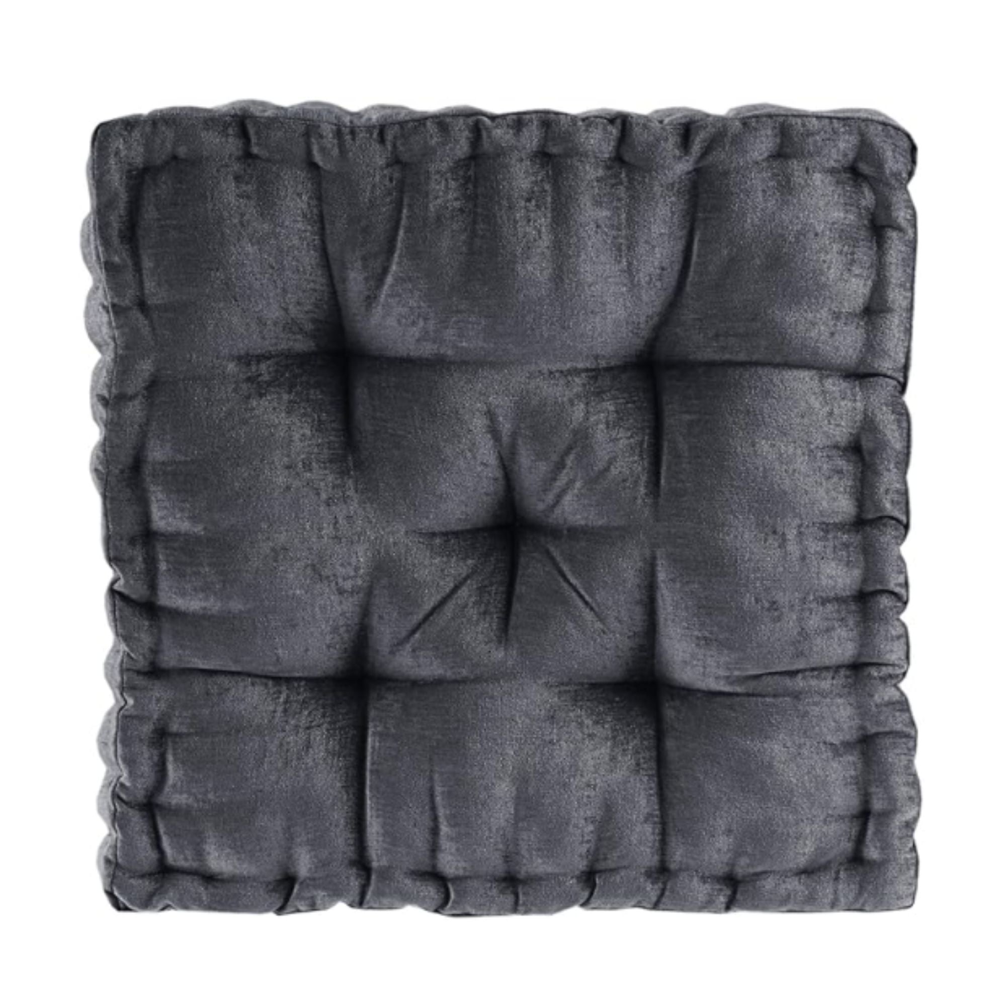 Charcoal Chenille Floor Pillow