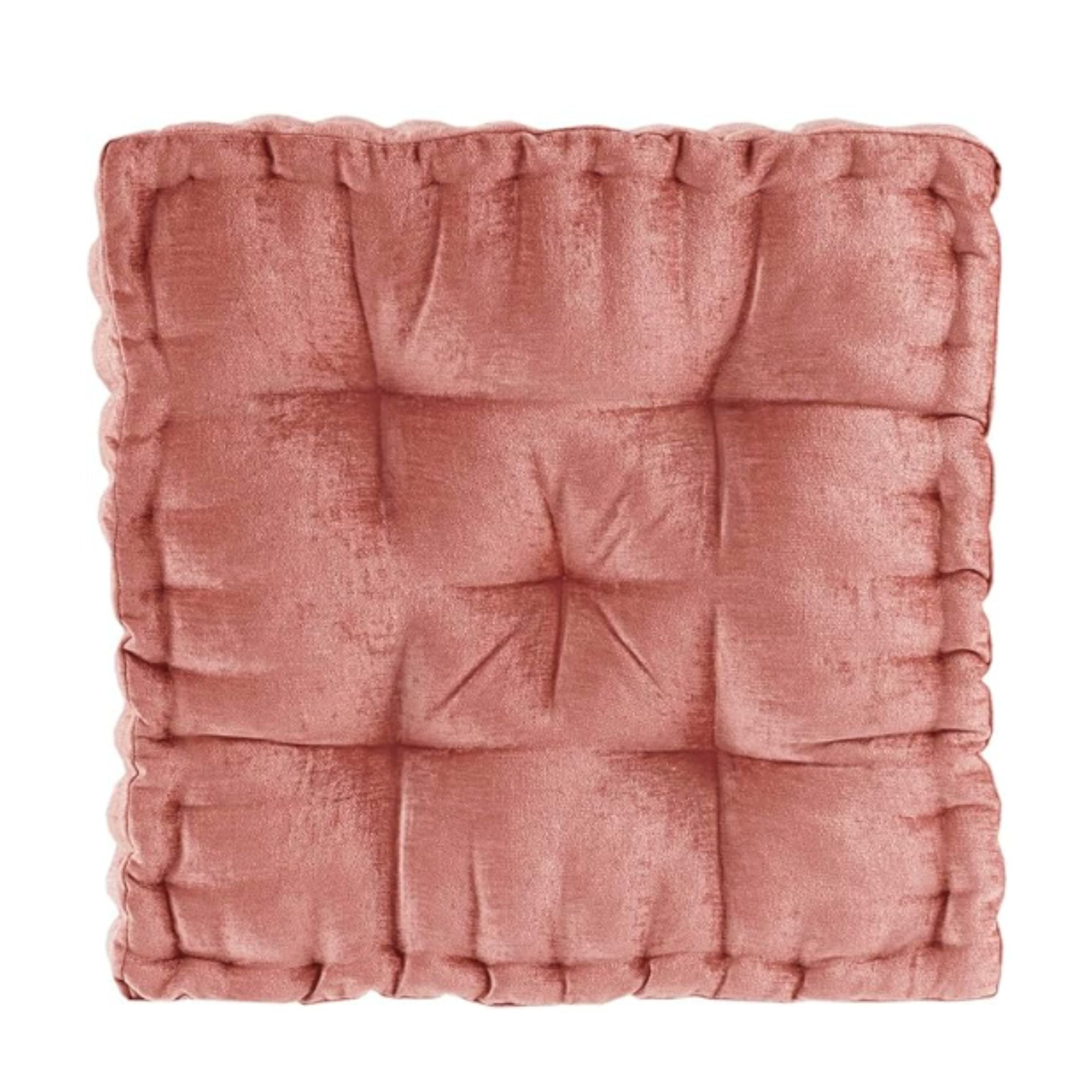 Coral Chenille Floor Pillow
