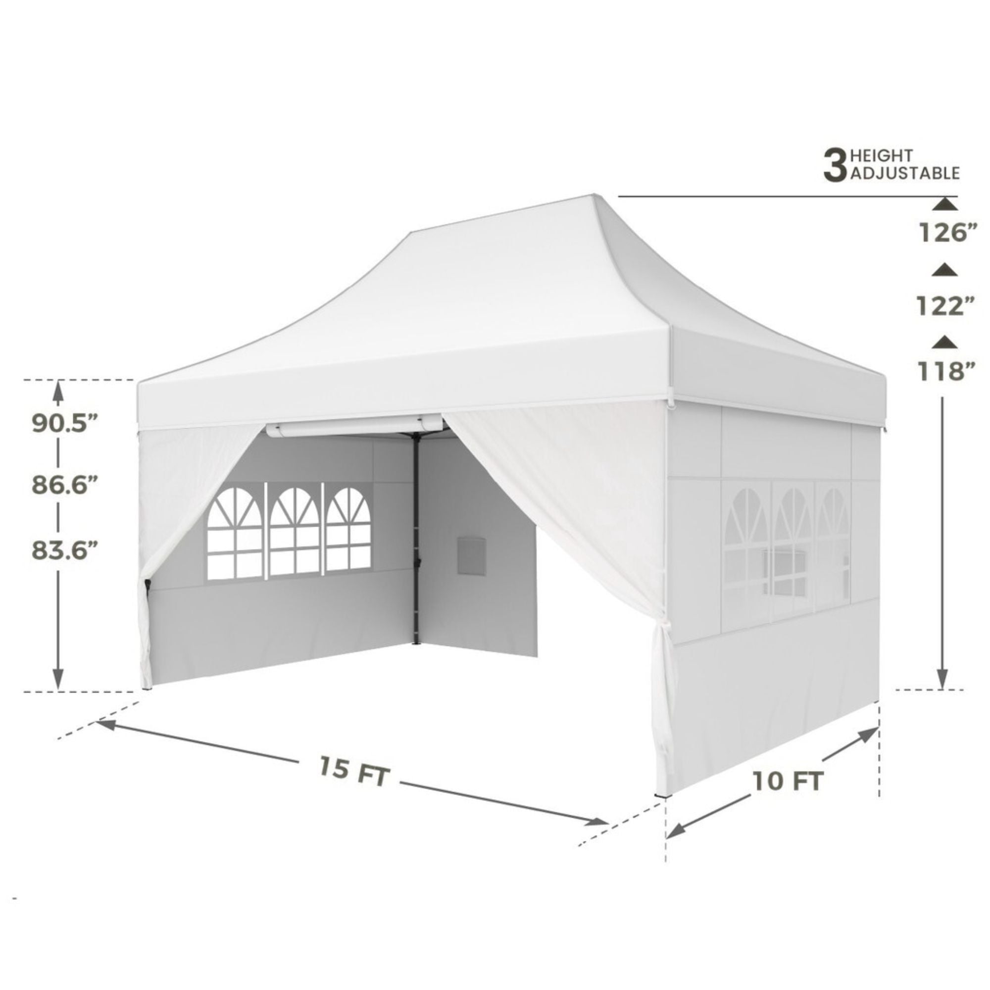 White Pop-Up Tent
