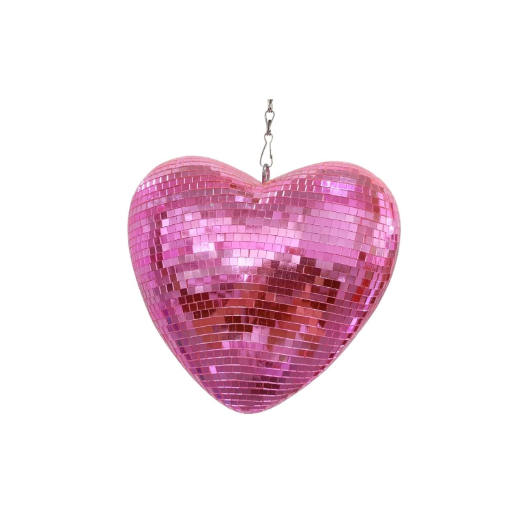 8" Pink Heart Disco Ball